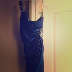 Speechless Dark Gray One Shoulder Formal Dress